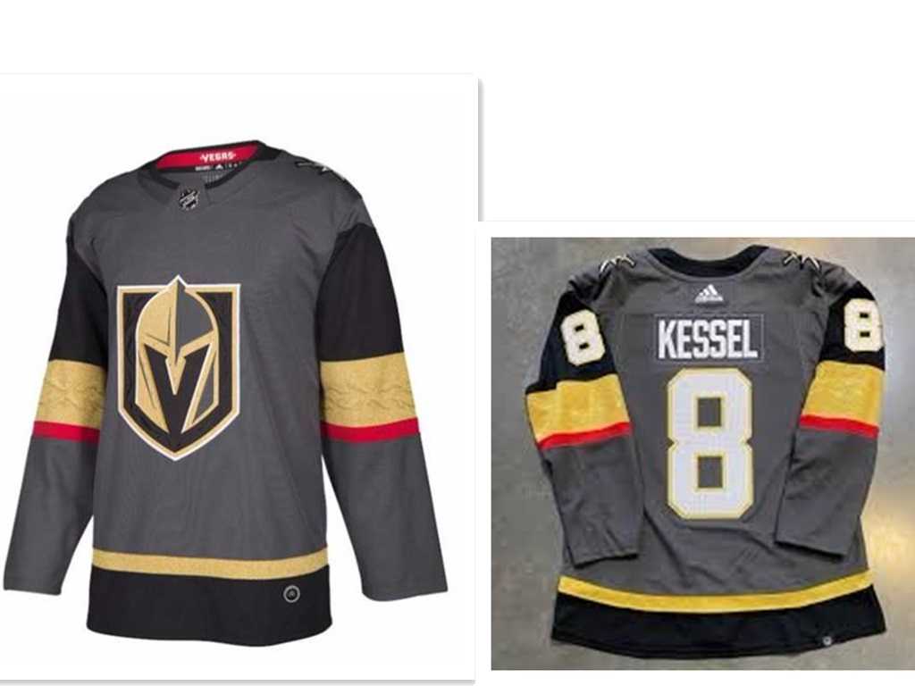 Men%27s Vegas Golden Knights #8 Phil Kessel Gray Adidas NHL Home Jersey